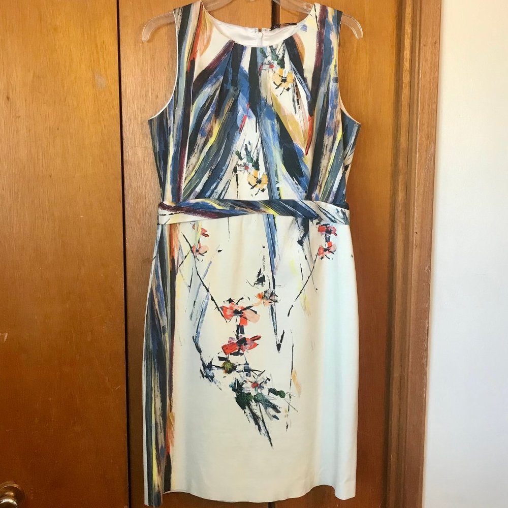 Elie Tahiri Floral Abstract Dress